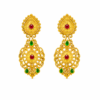 Nakoda Jewellers Antique Finish Gold Drop Earrings