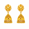 Nakoda Jewellers Dual-Tone Stone Embellished Ethnic Jhumki Earrings