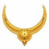 Nakoda Jewellers Classic Gold Necklace with Round Pendant