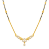 Nakoda Jewellers Elegant Gold Mangalsutra with Heart & Stone Pendant