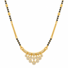 Nakoda Jewellers Traditional Gold Mangalsutra with Diamond-Style Pendant