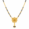 Nakoda Jewellers Floral Gold Mangalsutra with Traditional Pendant