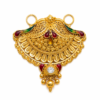 Nakoda Jewellers Traditional Floral Filigree Gold Pendant