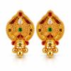 Nakoda Jewellers Traditional Multicolor Stone Gold Ear Tops