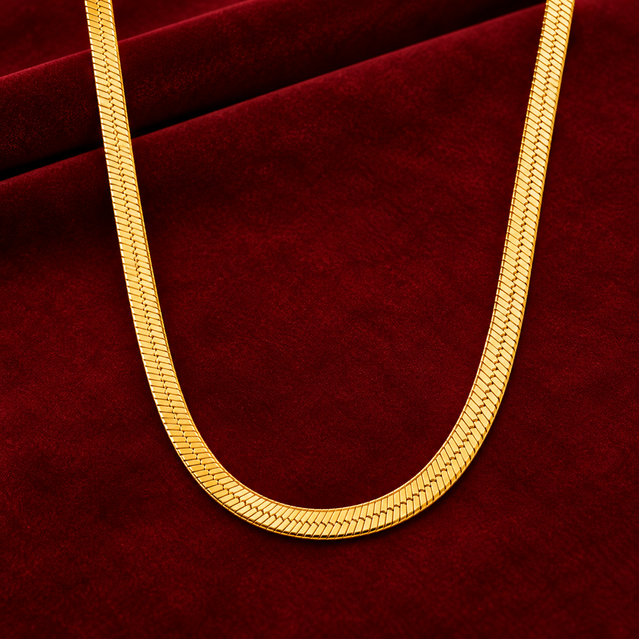 Nakoda Jewellers Classic Flat-Link Gold Chain - Image 2