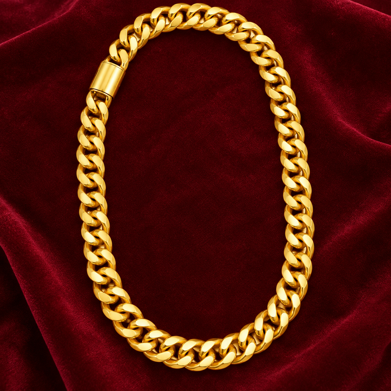 Nakoda Jewellers Classic Curb-Link Gold Men's Chain - Image 2