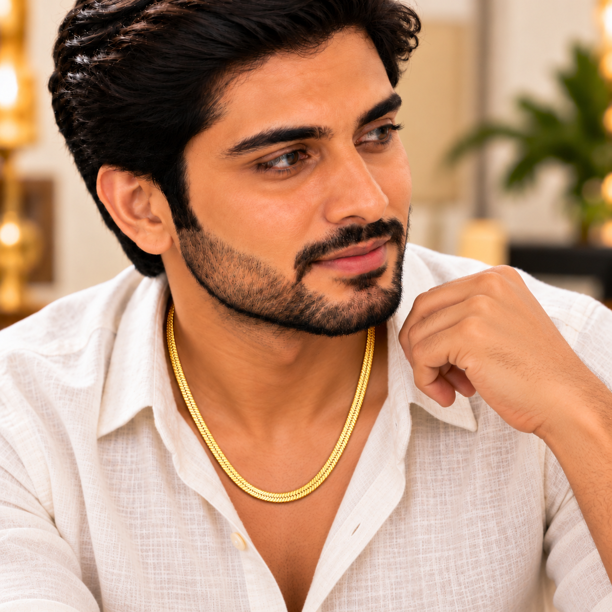 Nakoda Jewellers Classic Flat-Link Gold Chain - Image 4