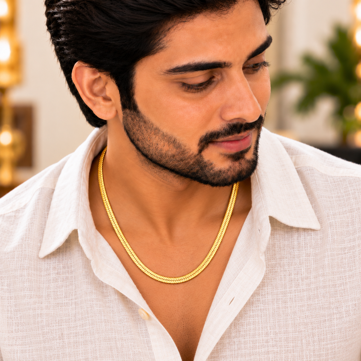 Nakoda Jewellers Classic Flat-Link Gold Chain - Image 5